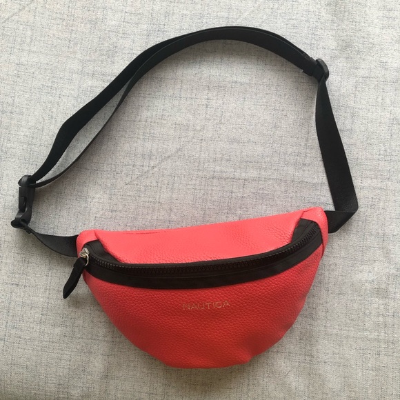 Nautica Handbags - Nautica unisex Textured Red Fanny pack with Black Trim